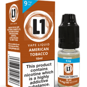 L1 LIQUID AMERICAN TOBACCO “MILD” 9MG X 5