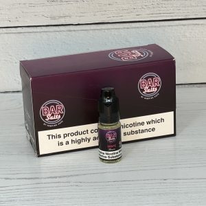 BAR SALTS E-LIQUID GRAPE 20MG 10ML x 10