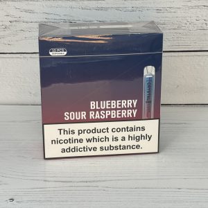 CRYSTAL BLUEBERRY SOUR RASP VAPE BAR 20mg x 10