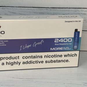 IVG 2400 BLUE RASPBERRY ICE DISP VAPE 20mg x 5