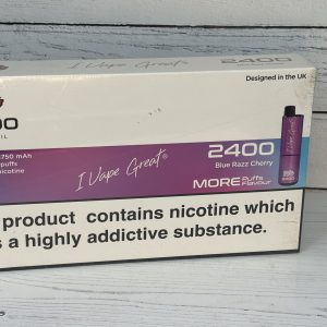 IVG 2400 BLUE RAZZ CHERRY DISP VAPE 20mg x 5