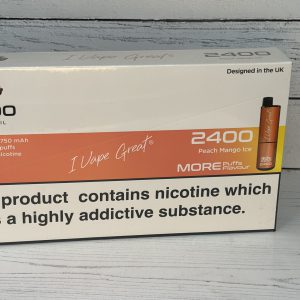 IVG 2400 PEACH MANGO ICE DISP VAPE 20mg x 5