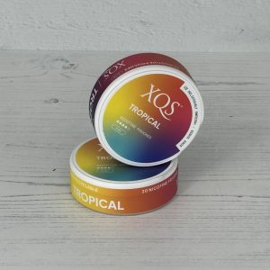 XQS NICOTINE POUCH TROPICAL 20x8MG CANS X 10